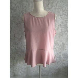TALBOTS Light Purple Sheer Peplum Tank Top Size 12 Petite